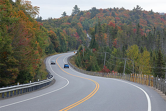 Approaching the West Gate of Algonquin Park on September 18, 2025 (click to enlarge). Approaching the West Gate of Algonquin Park on September 18, 2025 (click to enlarge).