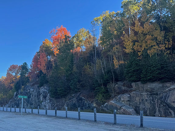 At Brewer Lake and Highway 60 in Algonquin Park on October 1, 2025 At Brewer Lake and Highway 60 in Algonquin Park on October 1, 2025