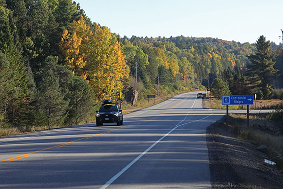 At km 38 of Highway 60 in Algonquin Park on October 1, 2025 At km 38 of Highway 60 in Algonquin Park on October 1, 2025