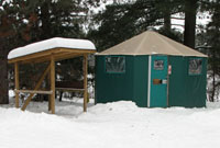 Winter Yurt at Mew Lake Campground Algonquin Park