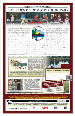 The Friends of Algonquin Park's Newsletter