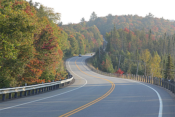 Approaching the West Gate of Algonquin Park on September 19, 2024.