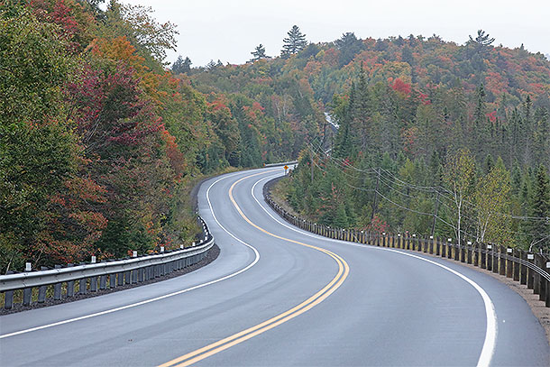 Approaching the West Gate of Algonquin Park on September 24, 2024.