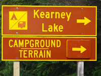 Kearney Campground Highway Sign