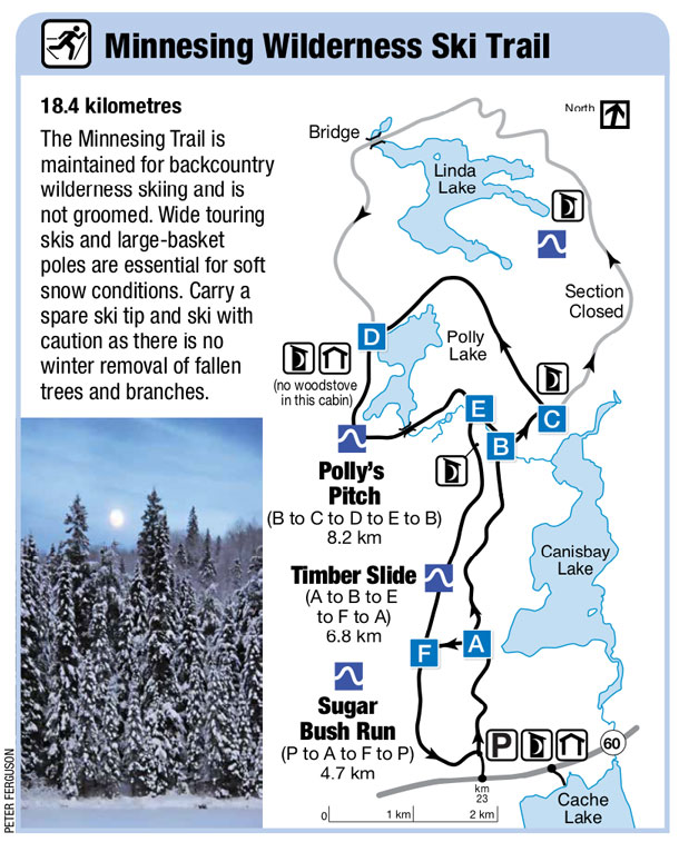 Minnesing Wilderness Ski Trail Map