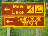 Mew Lake Campground Sign