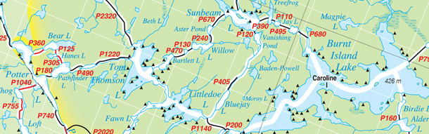 Algonquin Park Canoe Routes Map-Brochure